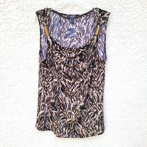 Kenneth Cole Animal Print sleeveless
